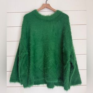 Free People NWT Harrison Bunny Fuzzy Pullover Crewneck Sweater